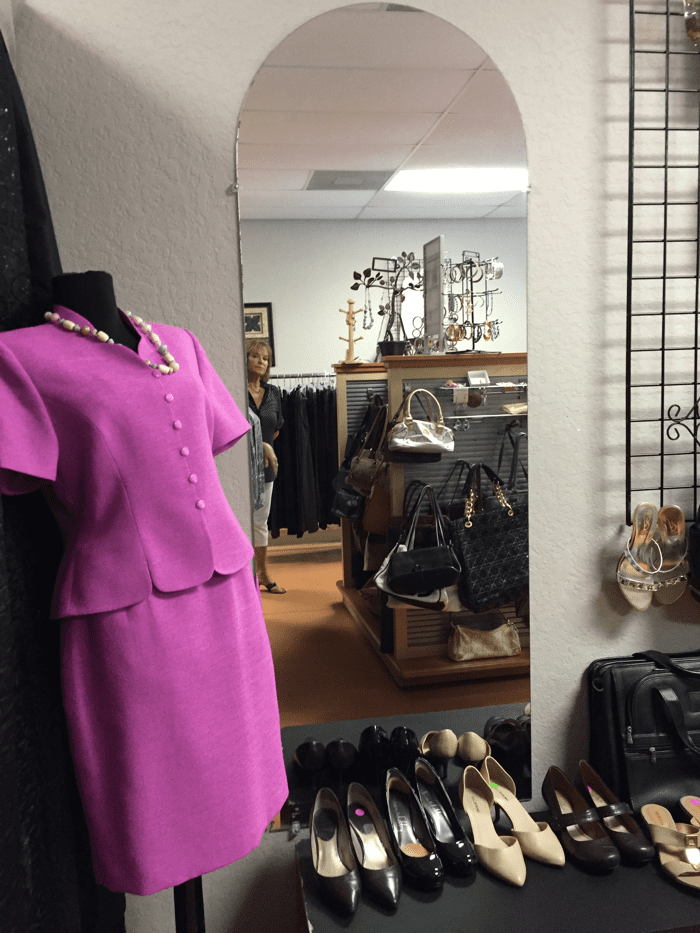 With a large selection of shoes, Debbie specializes in coordinating the perfect look to help a client feel perfectly put together.