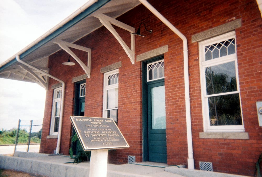The Atlantic Coast Line Railroad building in Dade City was constructed in 1912.