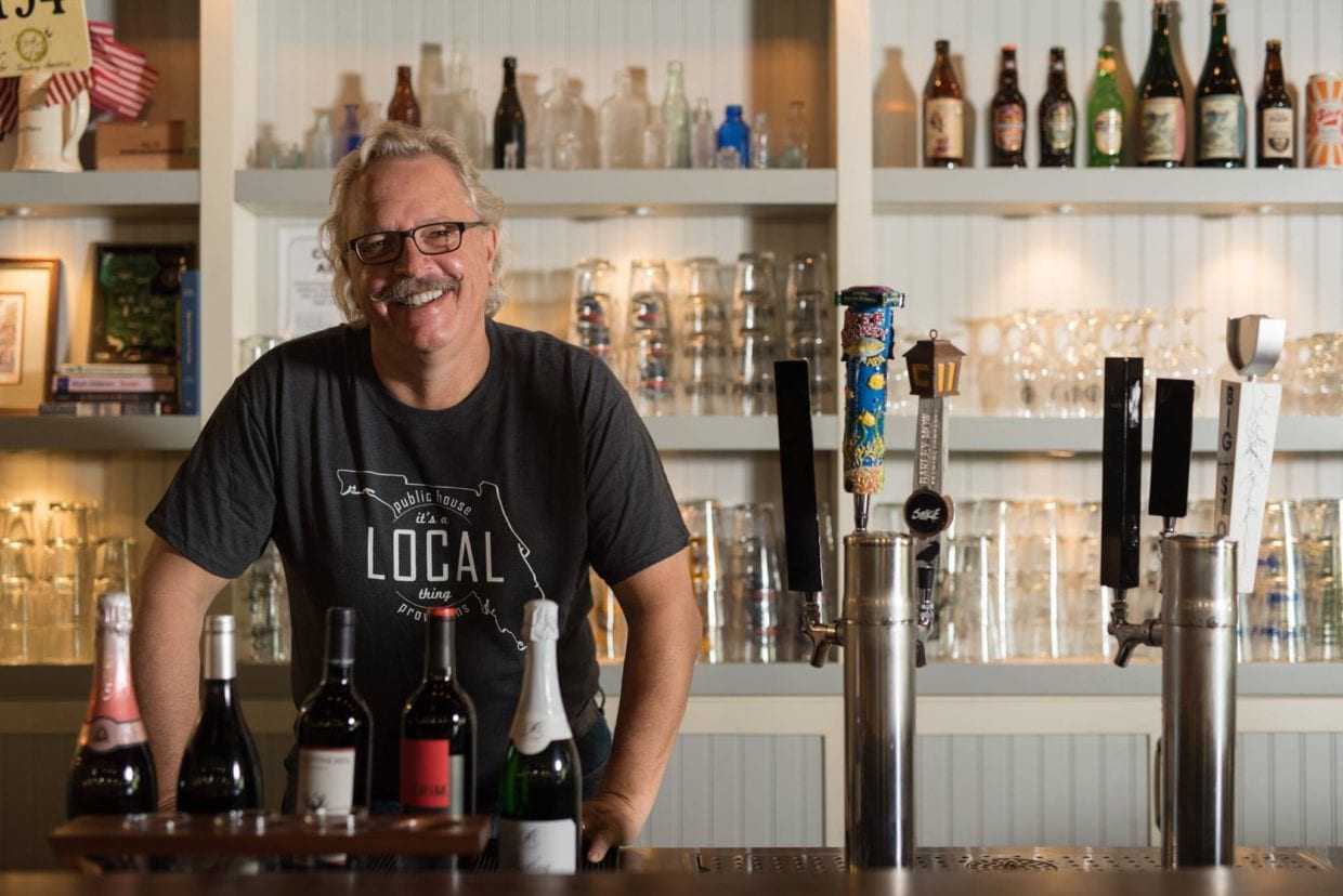 Curtis Beebe works hard to bring fresh, locally grown ingredients to his restaurants. Here he is at Local Pub in San Antonio.