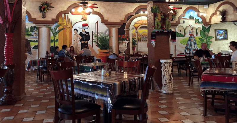 Del Carmen is a special Mexican market and Taqueria. The interior mural is magnifico!