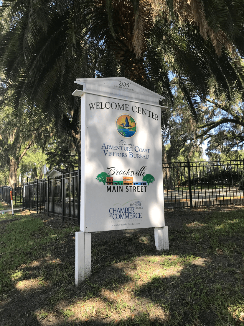 floridas adventure coast welcome center sign