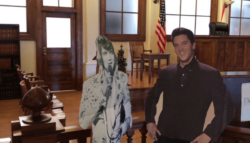 Elvis in the Citrus County Courthouse - recreated from Follow That Dream