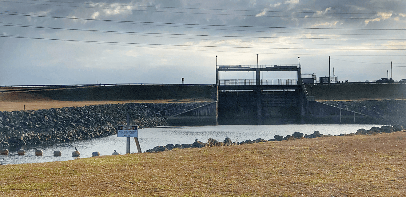 Inglis Dam at Inglis Dam Recreation Area by Sally White