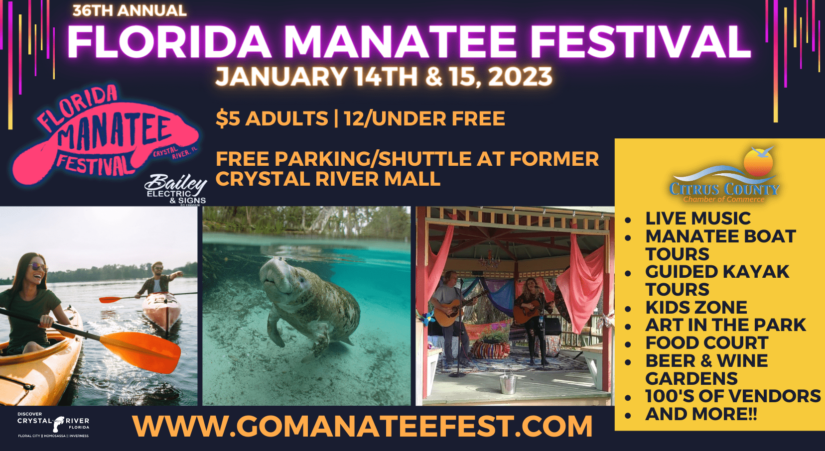 florida manatee festival 2023