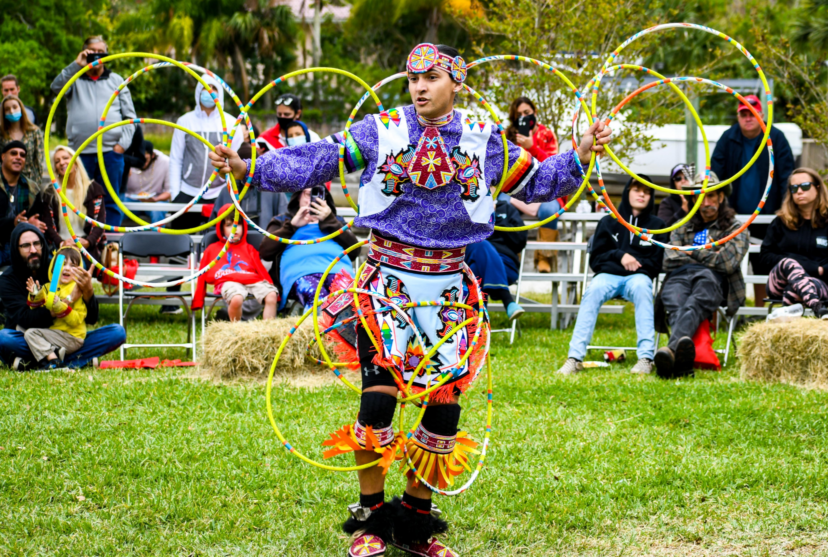 native american dancer at chasco fiesta