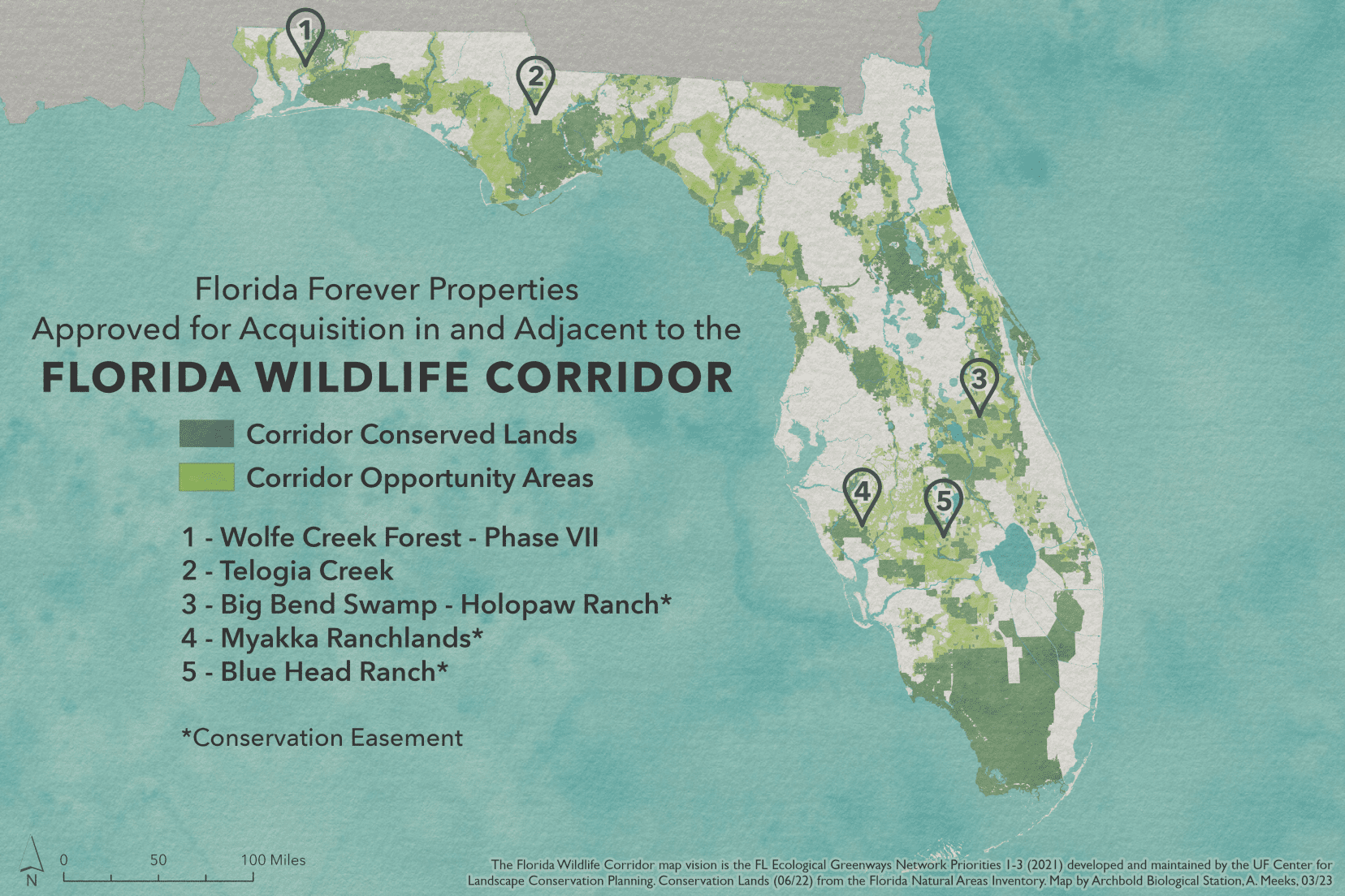 Florida Wildlife Corridor map