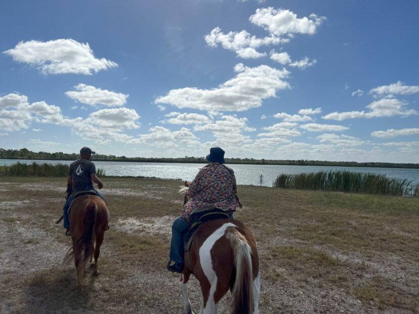 riding around the lake at mccarty ranch