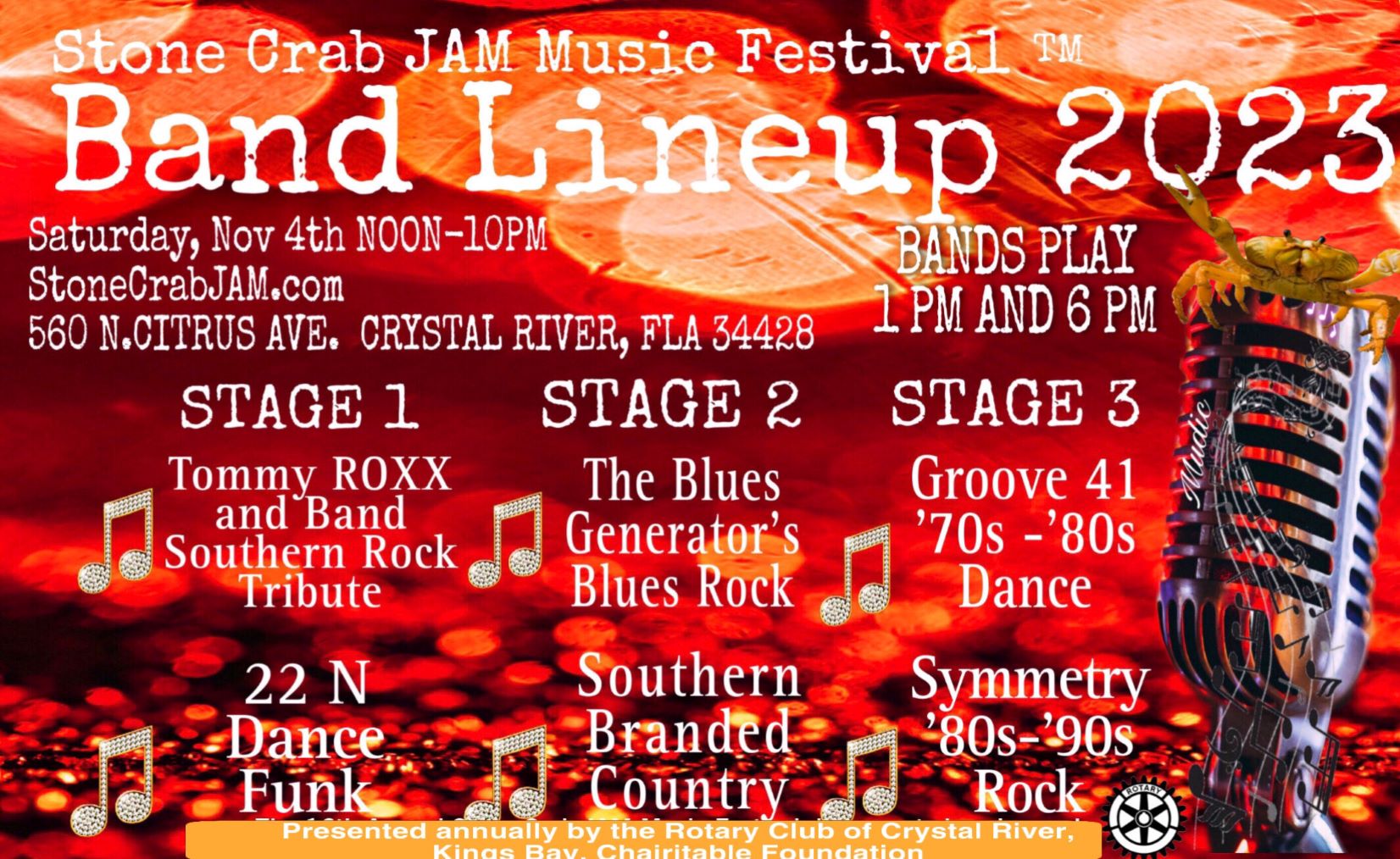 2023 stone crab jam music festival