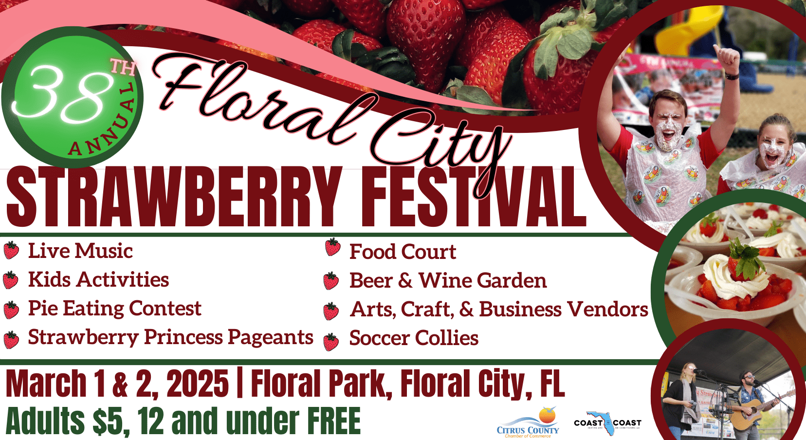 Colorful Strawberry Festival 2026 Event Poster